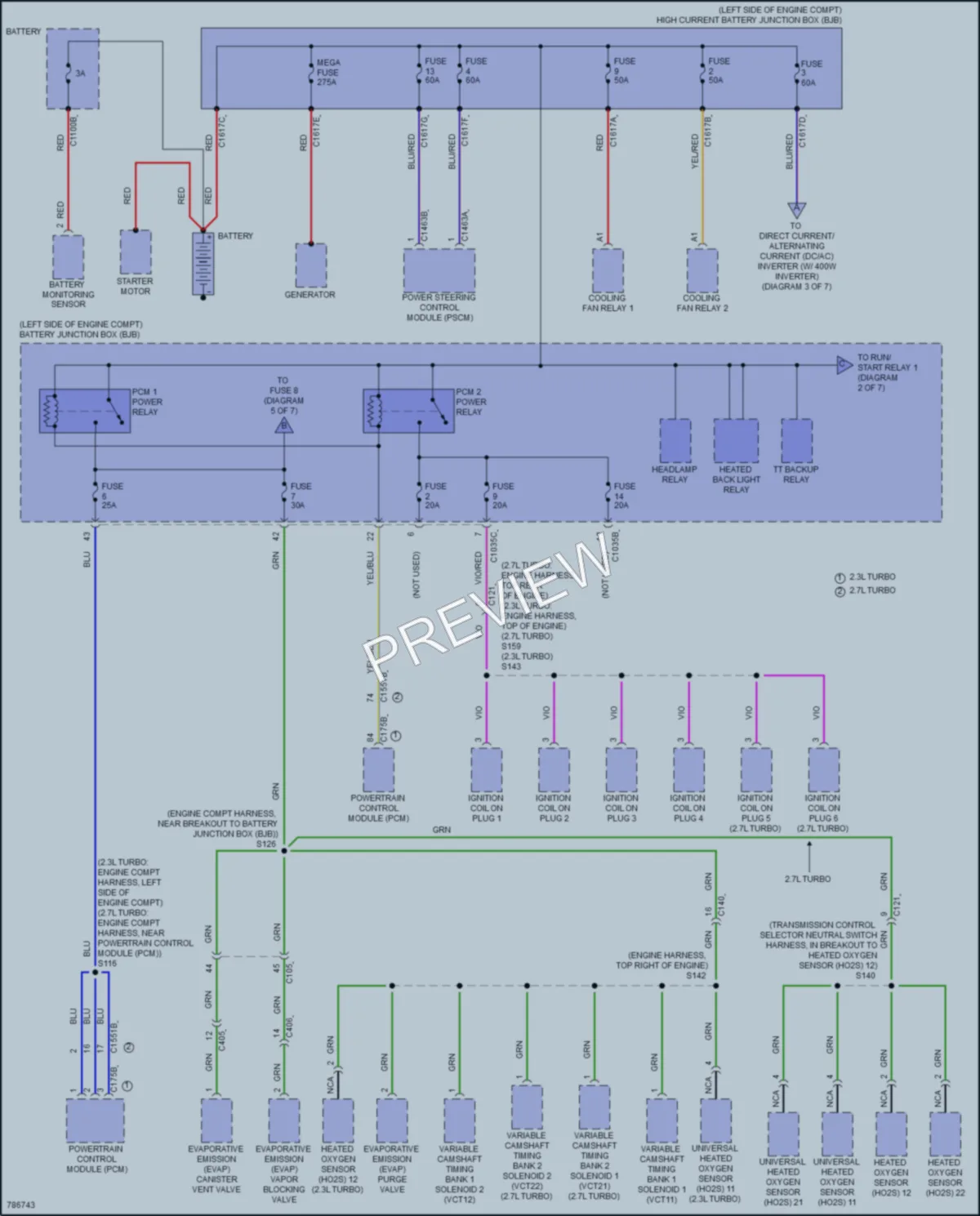 2021 Ford Bronco Power Distribution wiring diagram preview