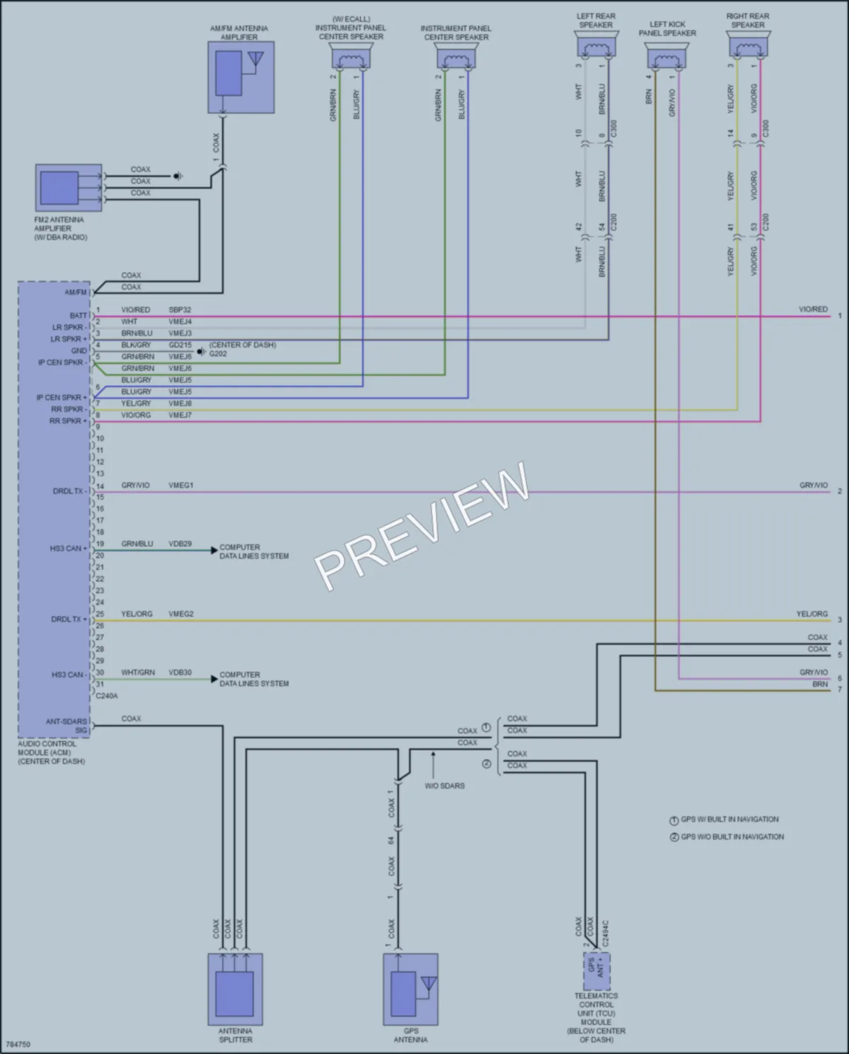 2021 Ford Bronco Radio wiring diagram preview