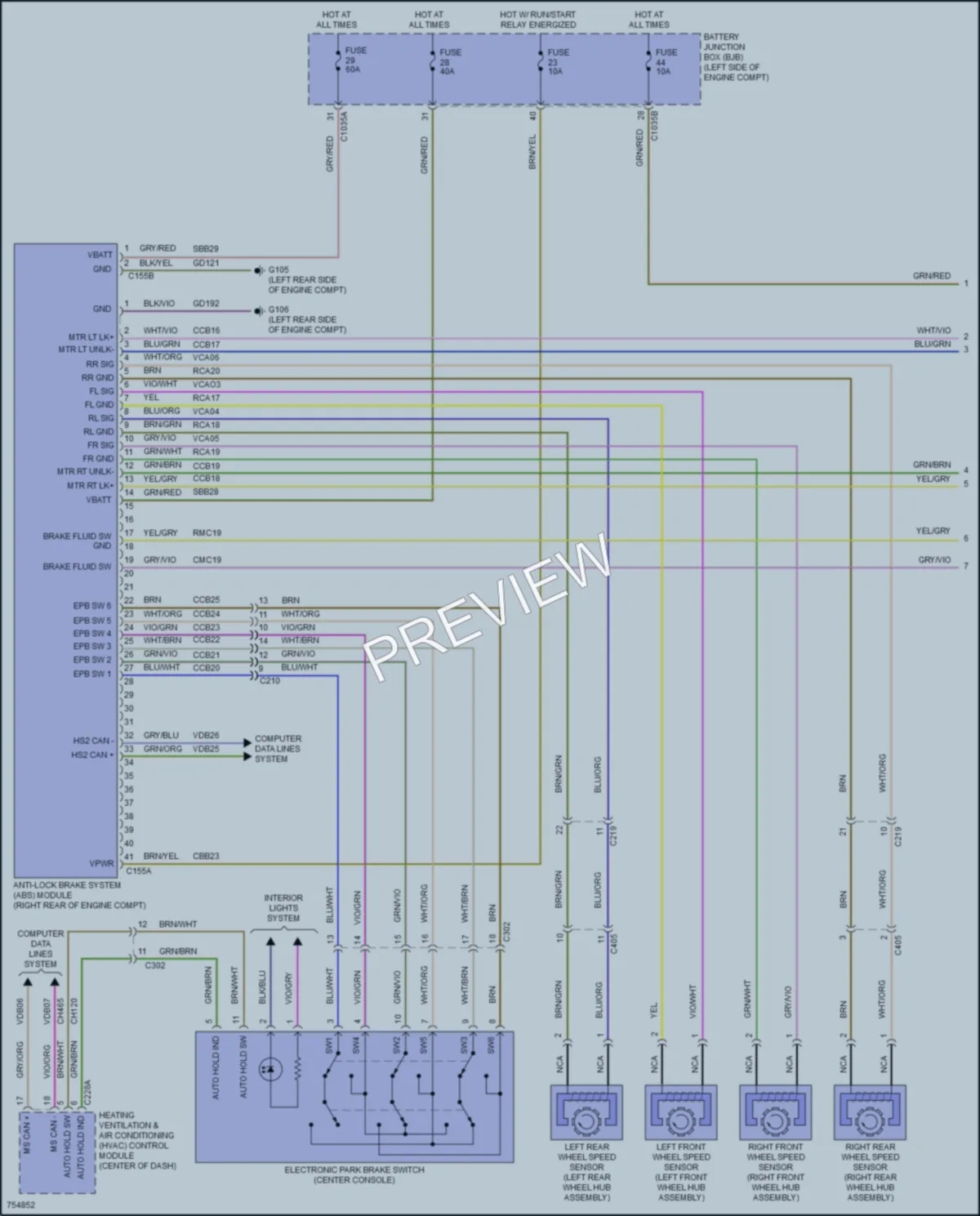 2021 Ford BroncoSport Anti Lock Brakes wiring diagram preview