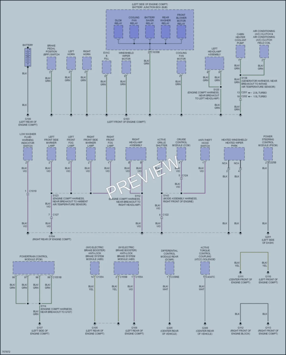 2021 Ford BroncoSport Ground Distribution wiring diagram preview