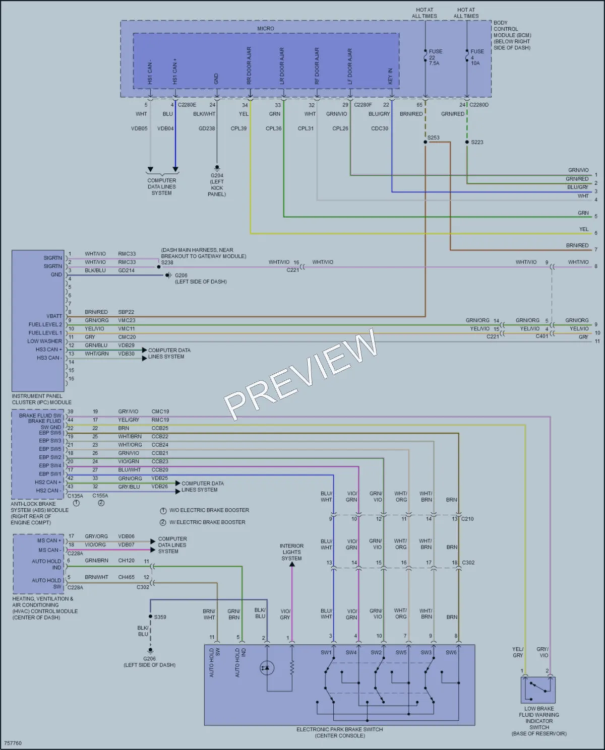 2021 Ford BroncoSport Instrument Cluster wiring diagram preview