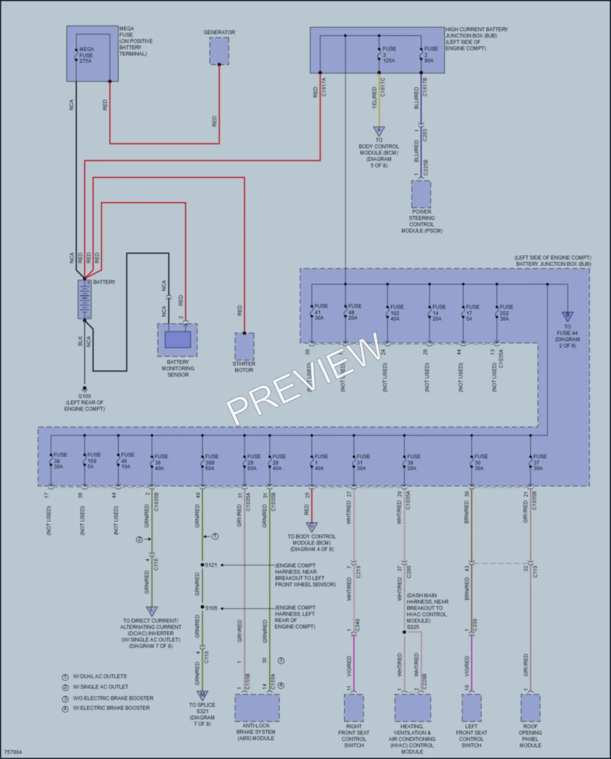 2021 Ford BroncoSport Power Distribution wiring diagram preview