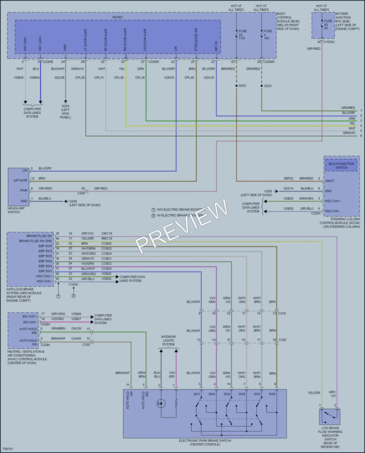 2021 Ford BroncoSport Warning Systems wiring diagram preview