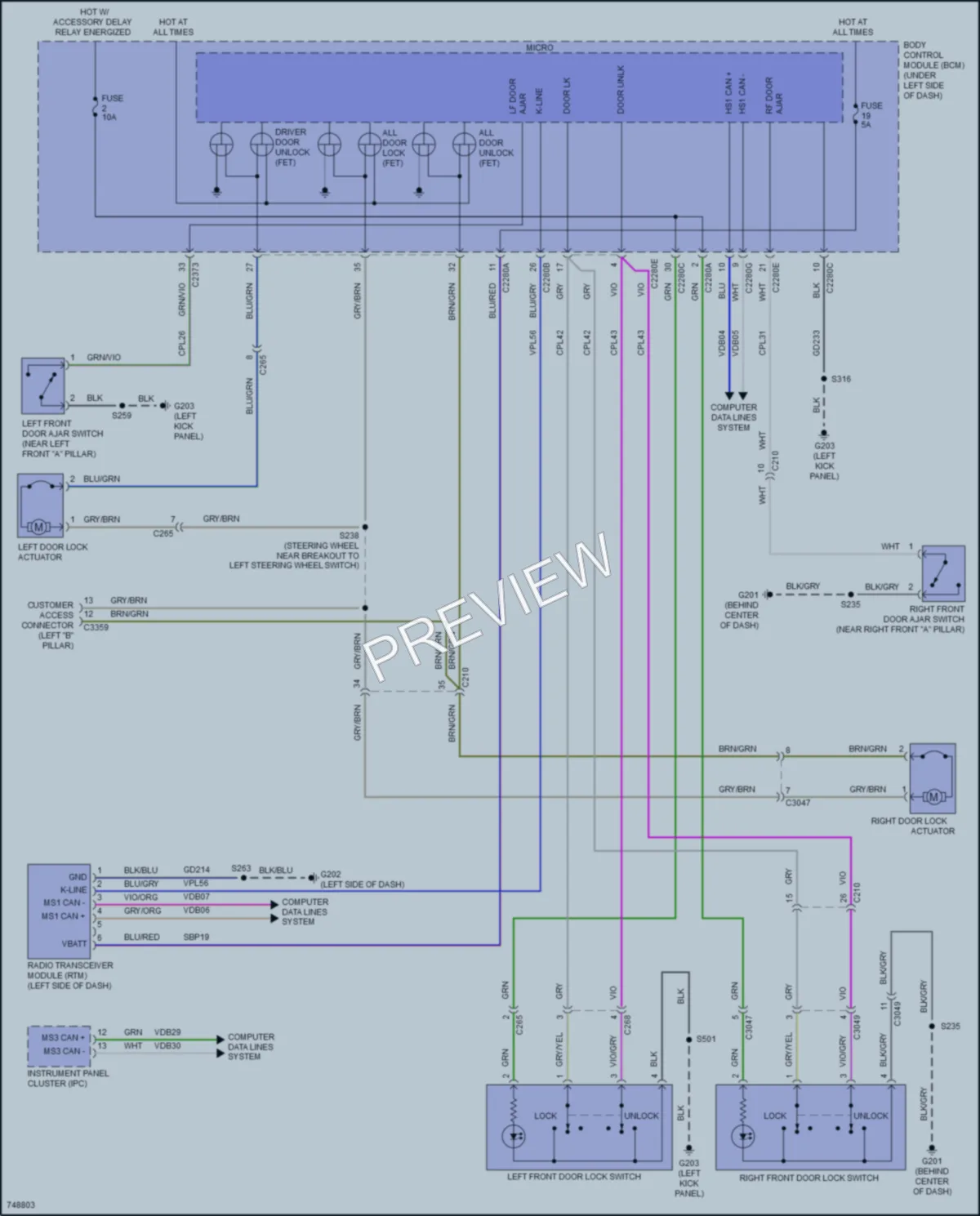 2021 Ford E350Econoline Anti Theft wiring diagram preview
