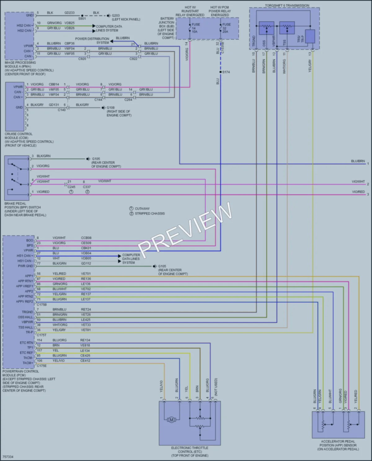 2021 Ford E350Econoline Cruise Control wiring diagram preview