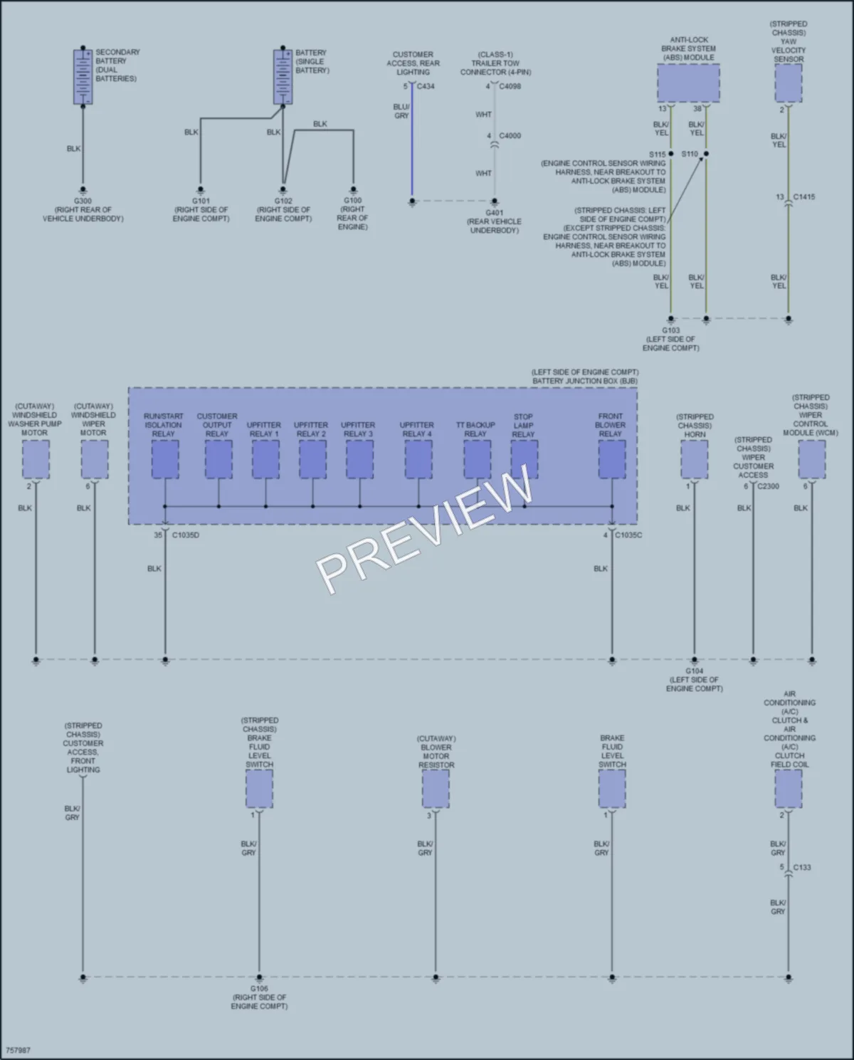 2021 Ford E350Econoline Ground Distribution wiring diagram preview
