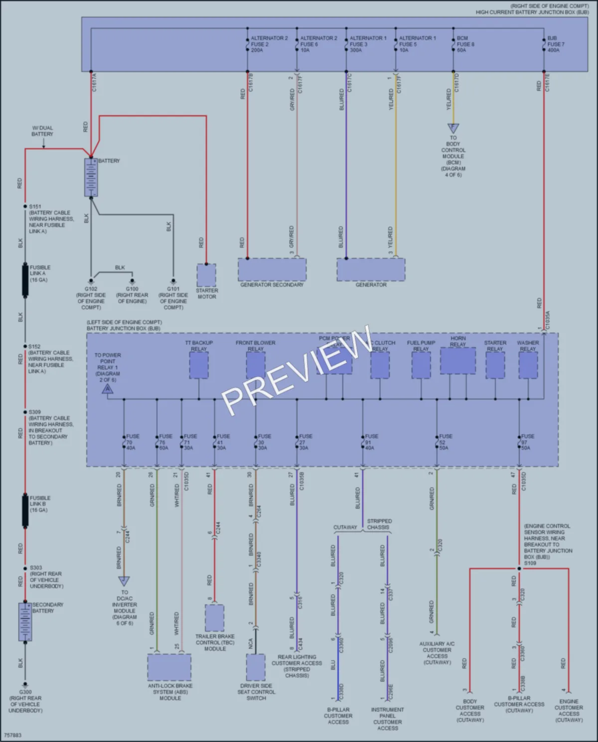 2021 Ford E350Econoline Power Distribution wiring diagram preview