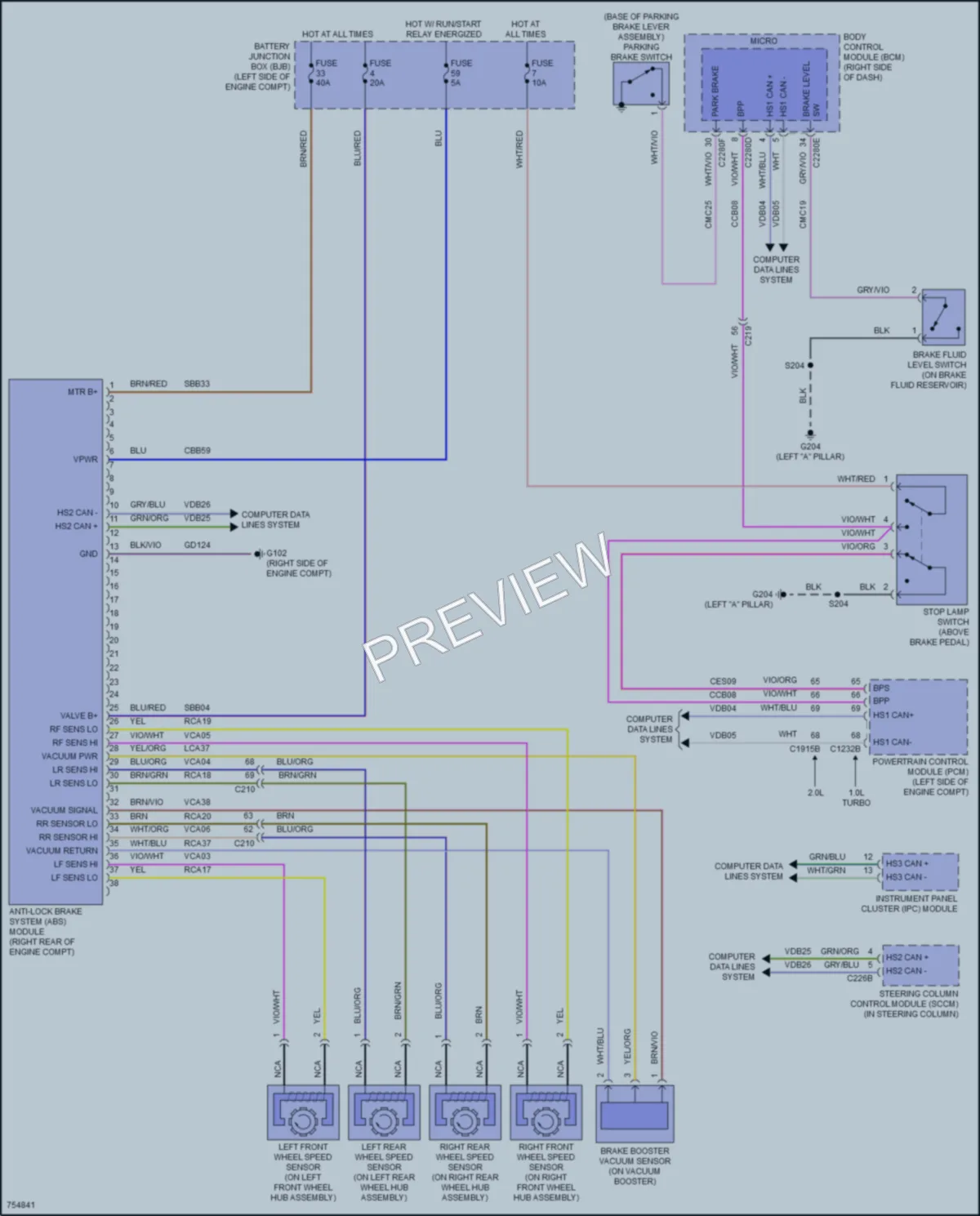 2021 Ford EcoSport Anti Lock Brakes wiring diagram preview