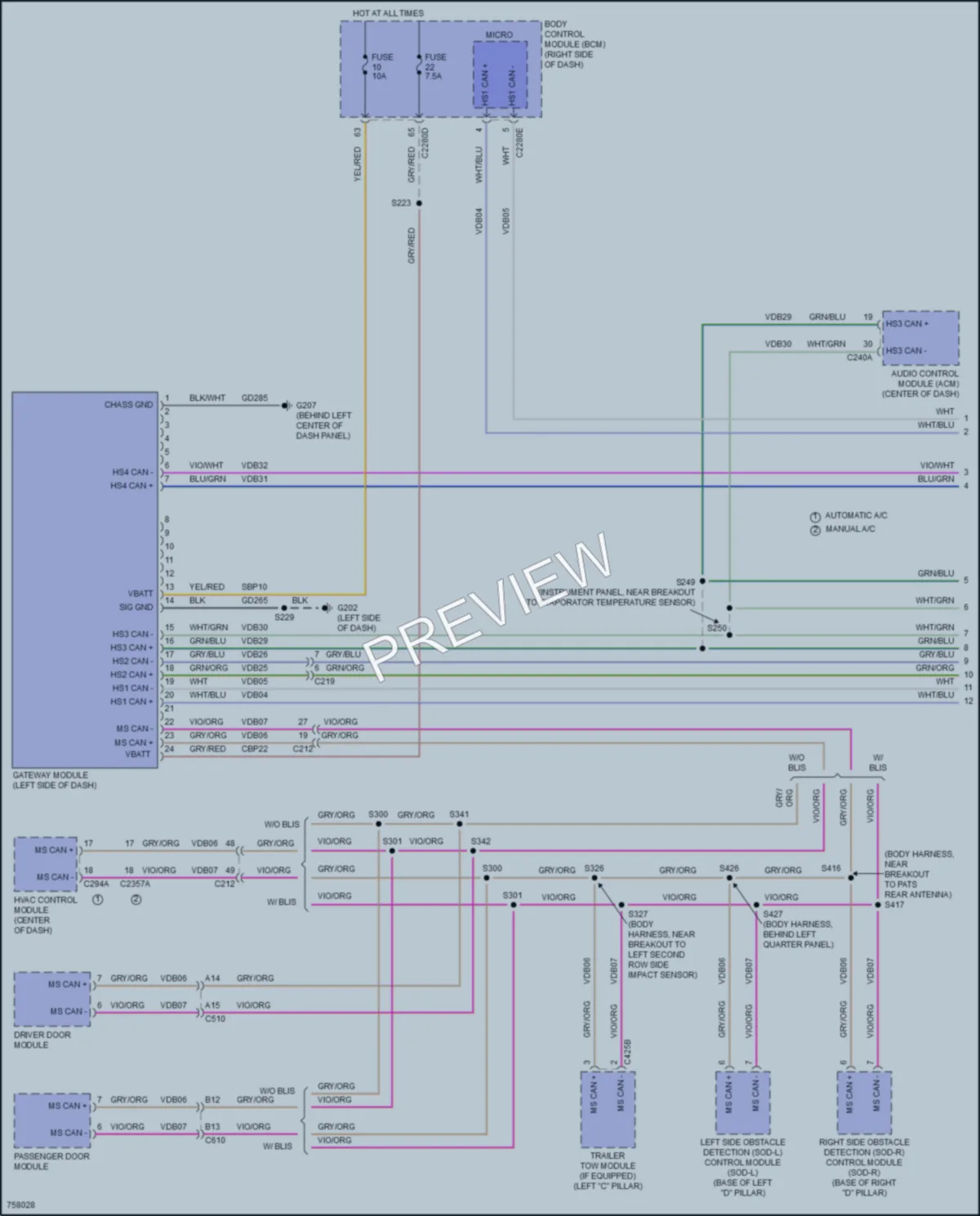 2021 Ford EcoSport Computer Data Lines wiring diagram preview