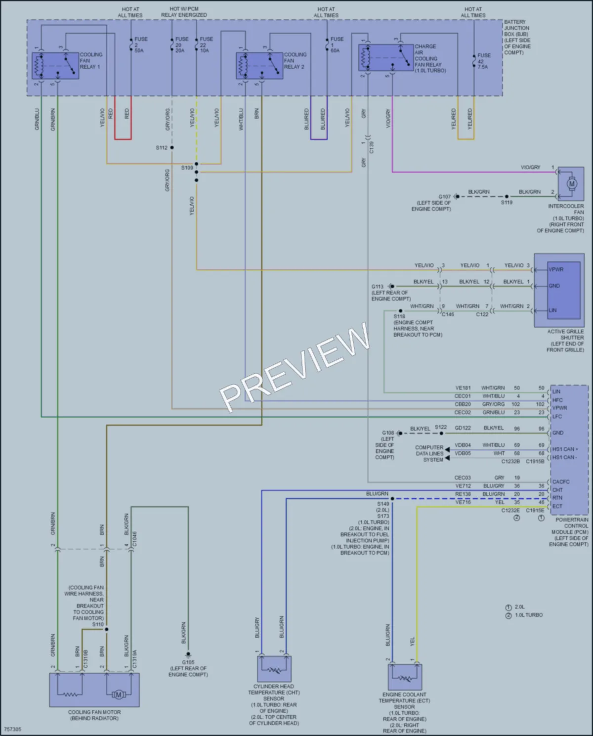 2021 Ford EcoSport Cooling Fan wiring diagram preview