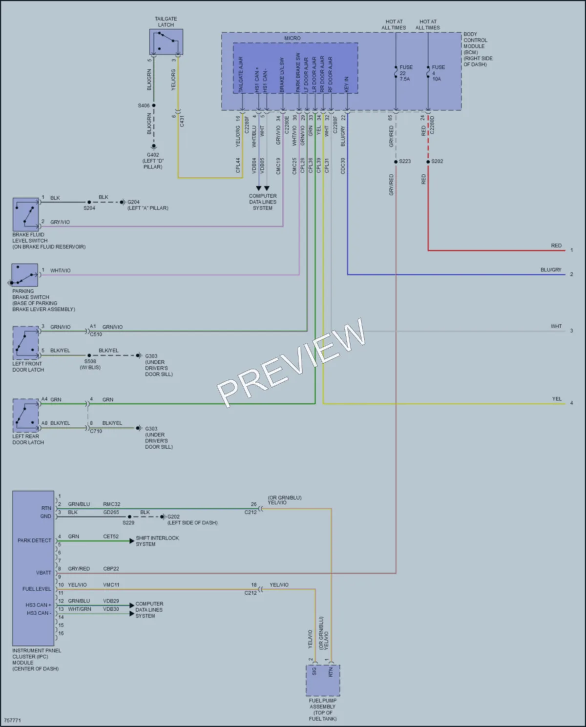 2021 Ford EcoSport Instrument Cluster wiring diagram preview