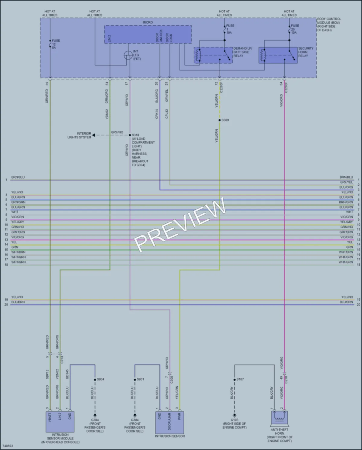 2021 Ford EcoSport Power Door Locks wiring diagram preview