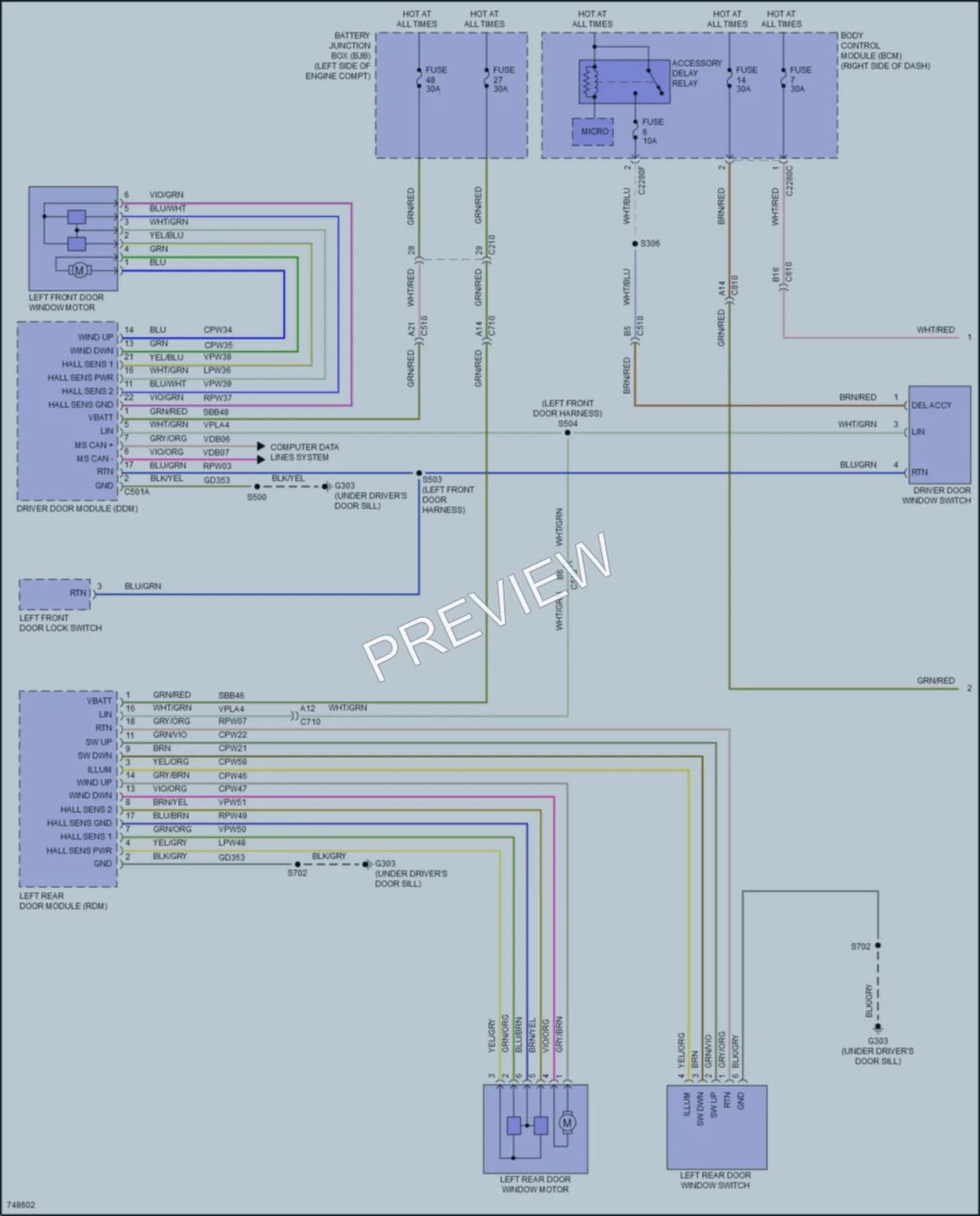 2021 Ford EcoSport Power Windows wiring diagram preview