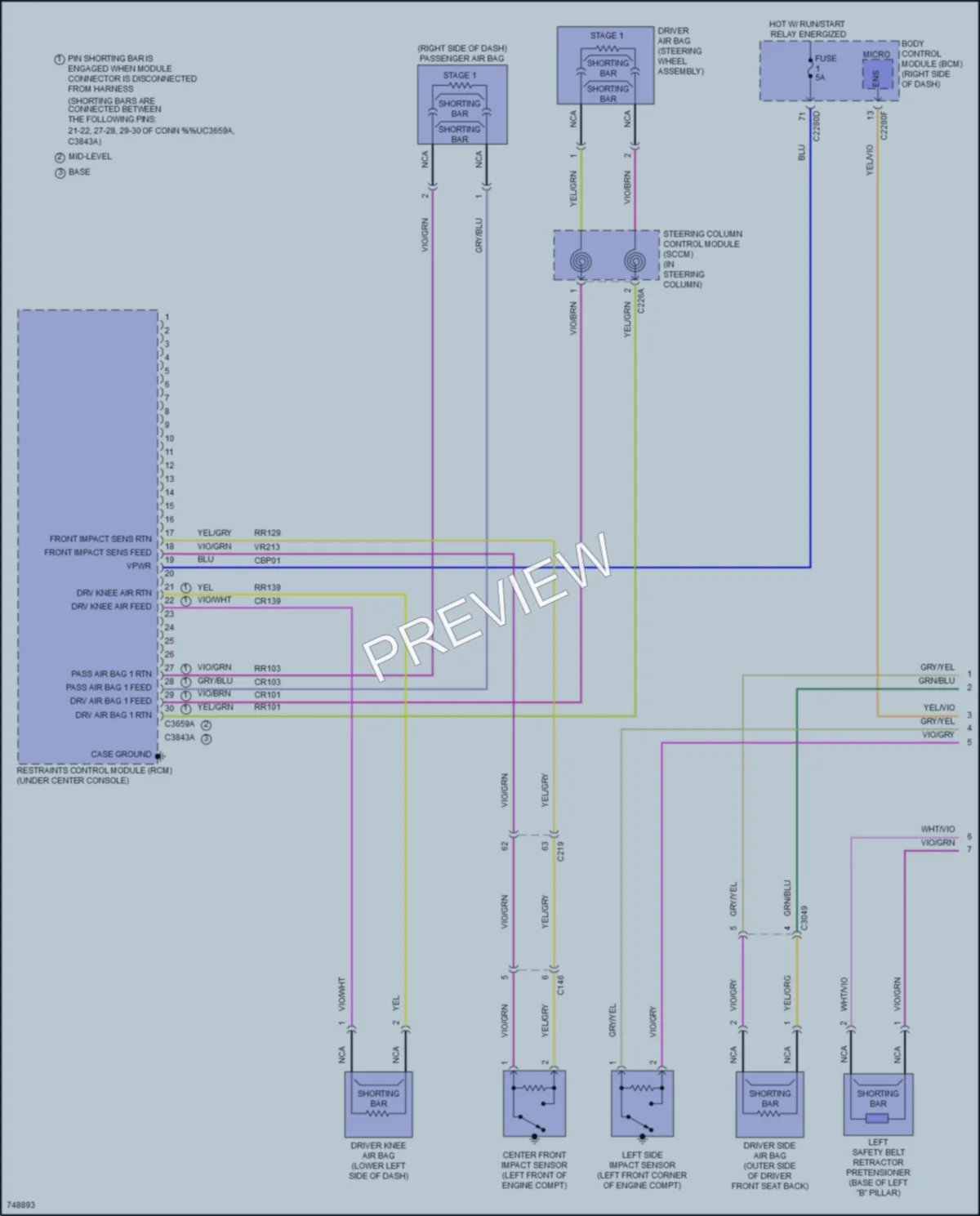 2021 Ford EcoSport Supplemental Restraints wiring diagram preview