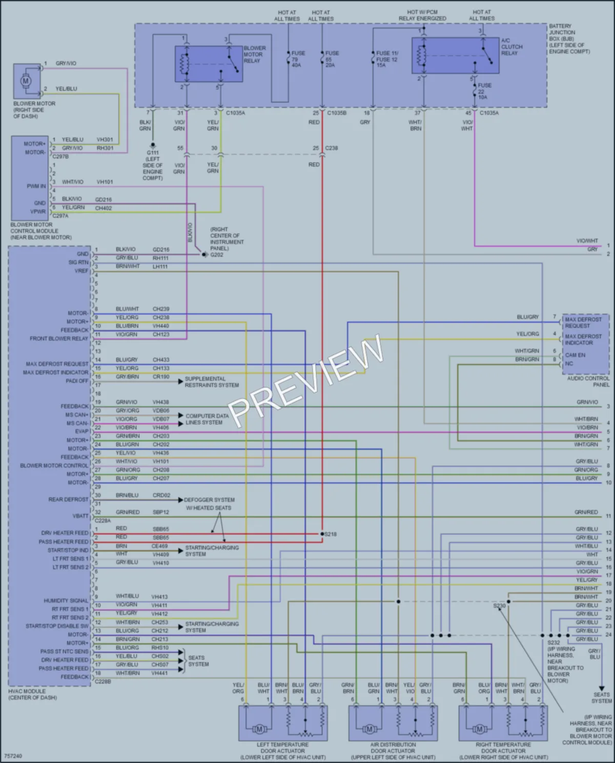 2021 Ford Edge Air Conditioning wiring diagram preview