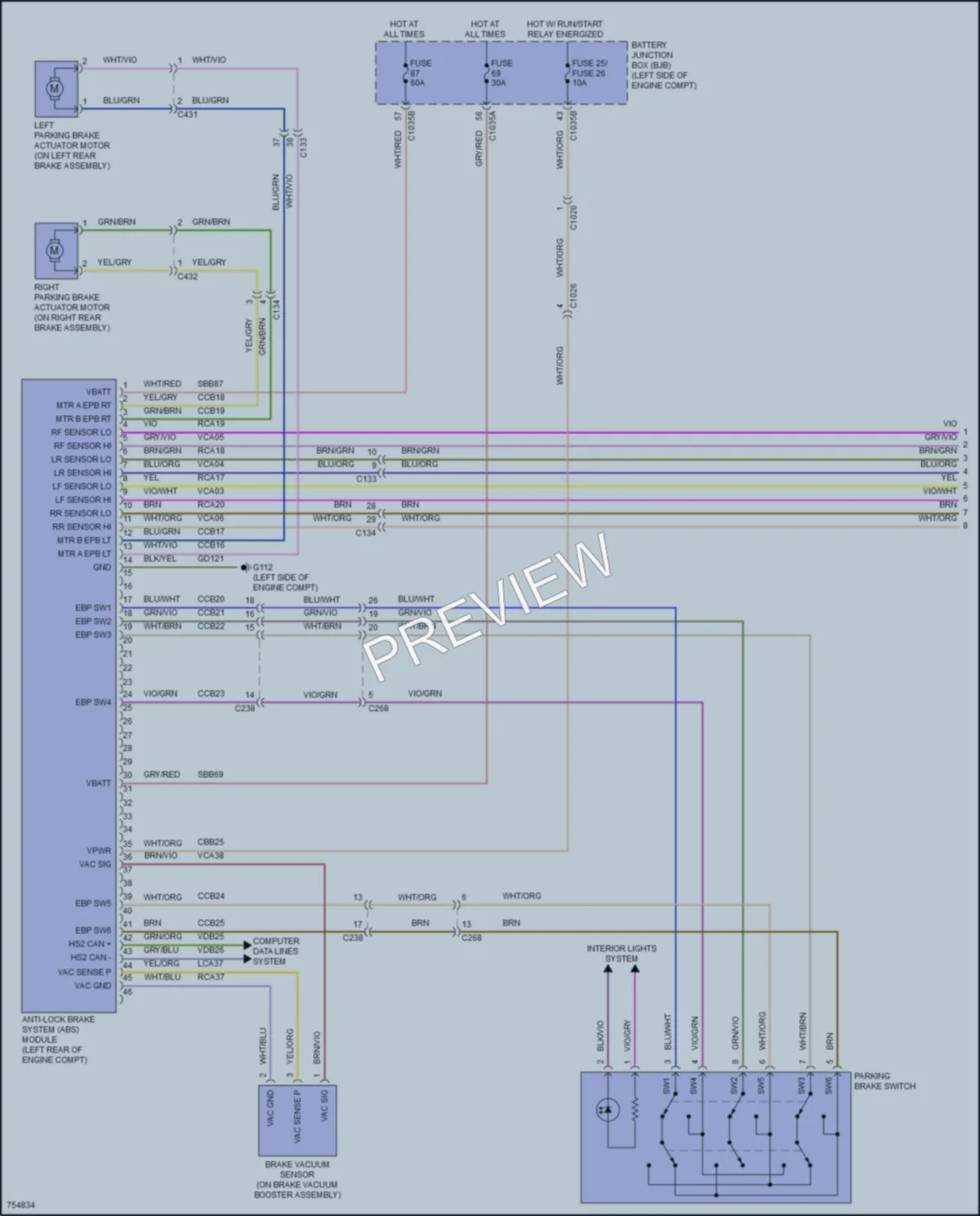 2021 Ford Edge Anti Lock Brakes wiring diagram preview