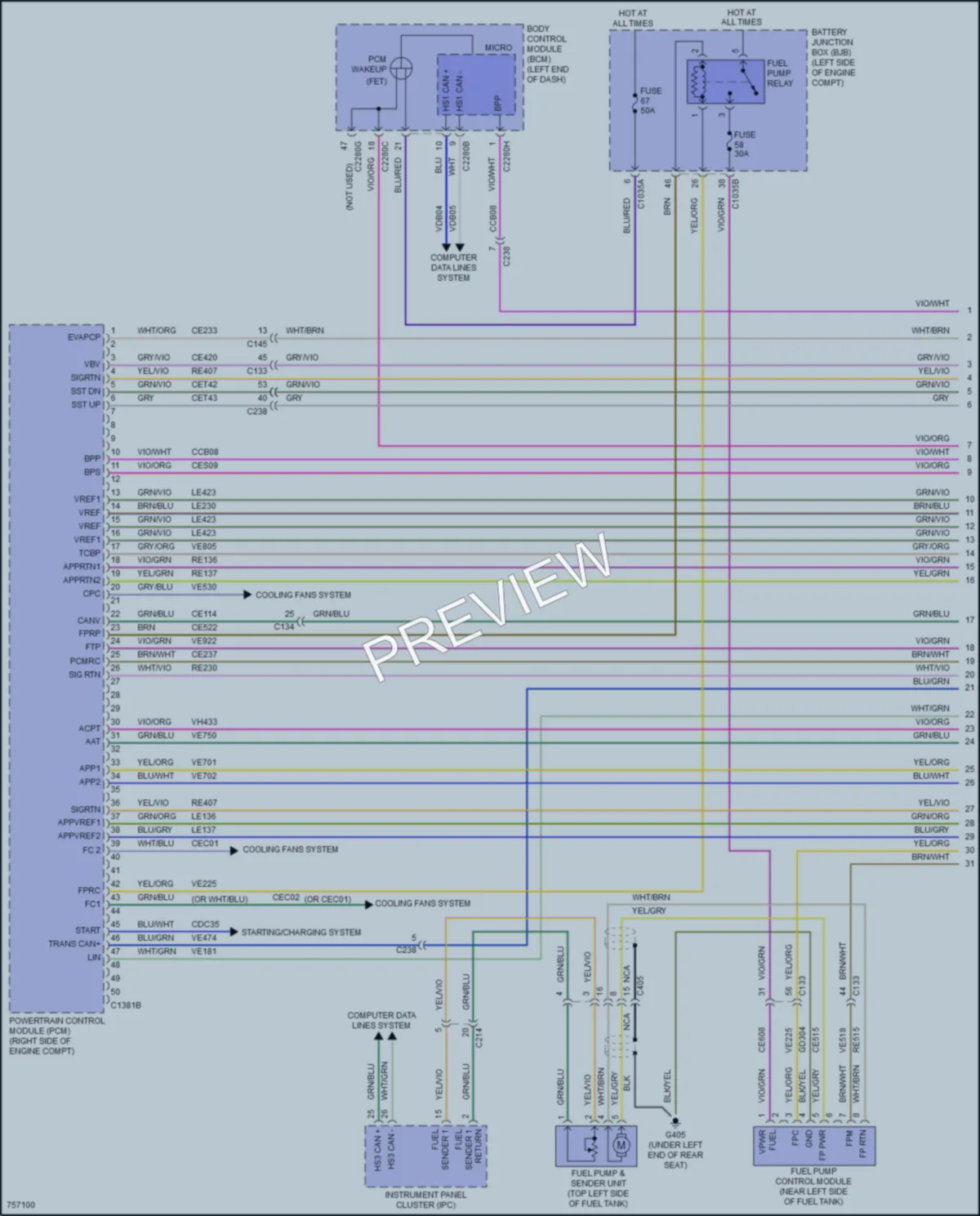 2021 Ford Edge Engine Performance wiring diagram preview