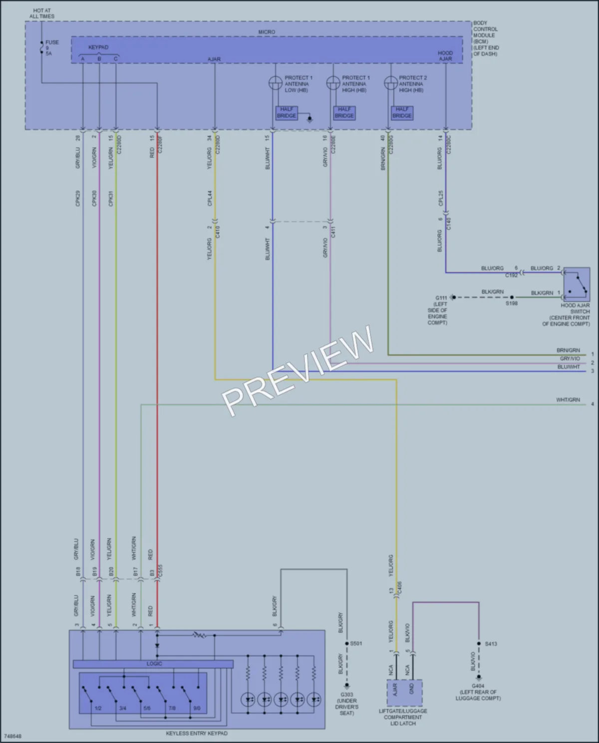 2021 Ford Edge Power Door Locks wiring diagram preview
