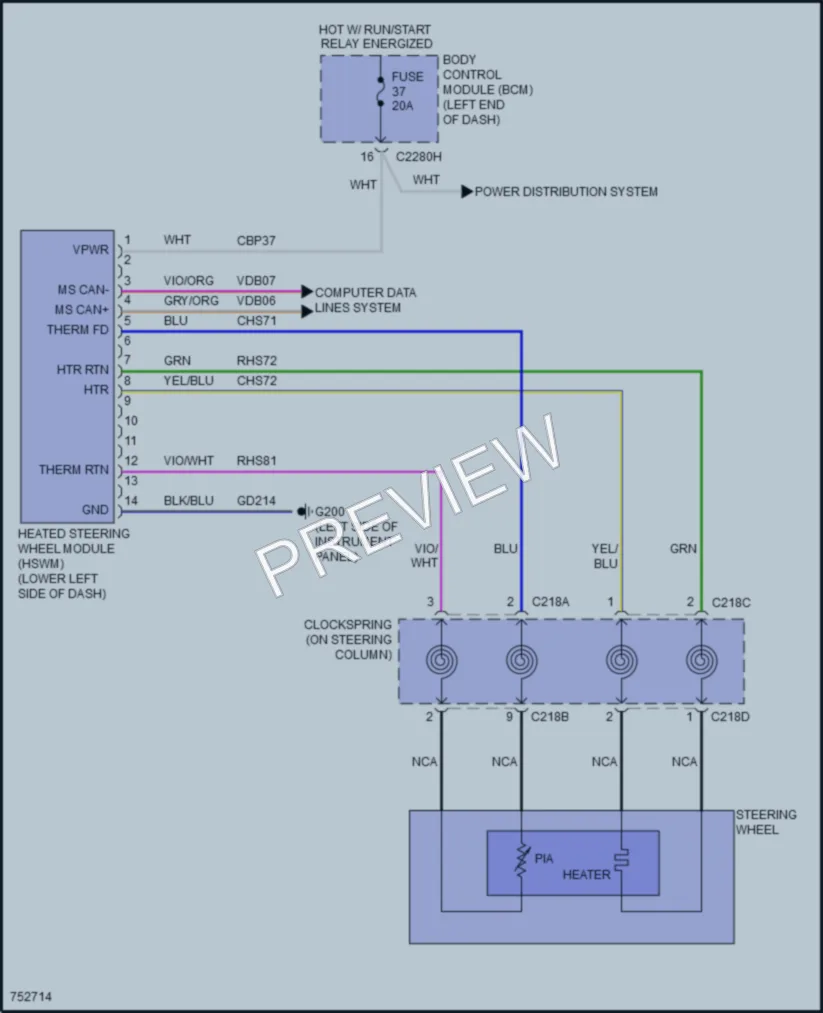 2021 Ford Edge Power Seats wiring diagram preview