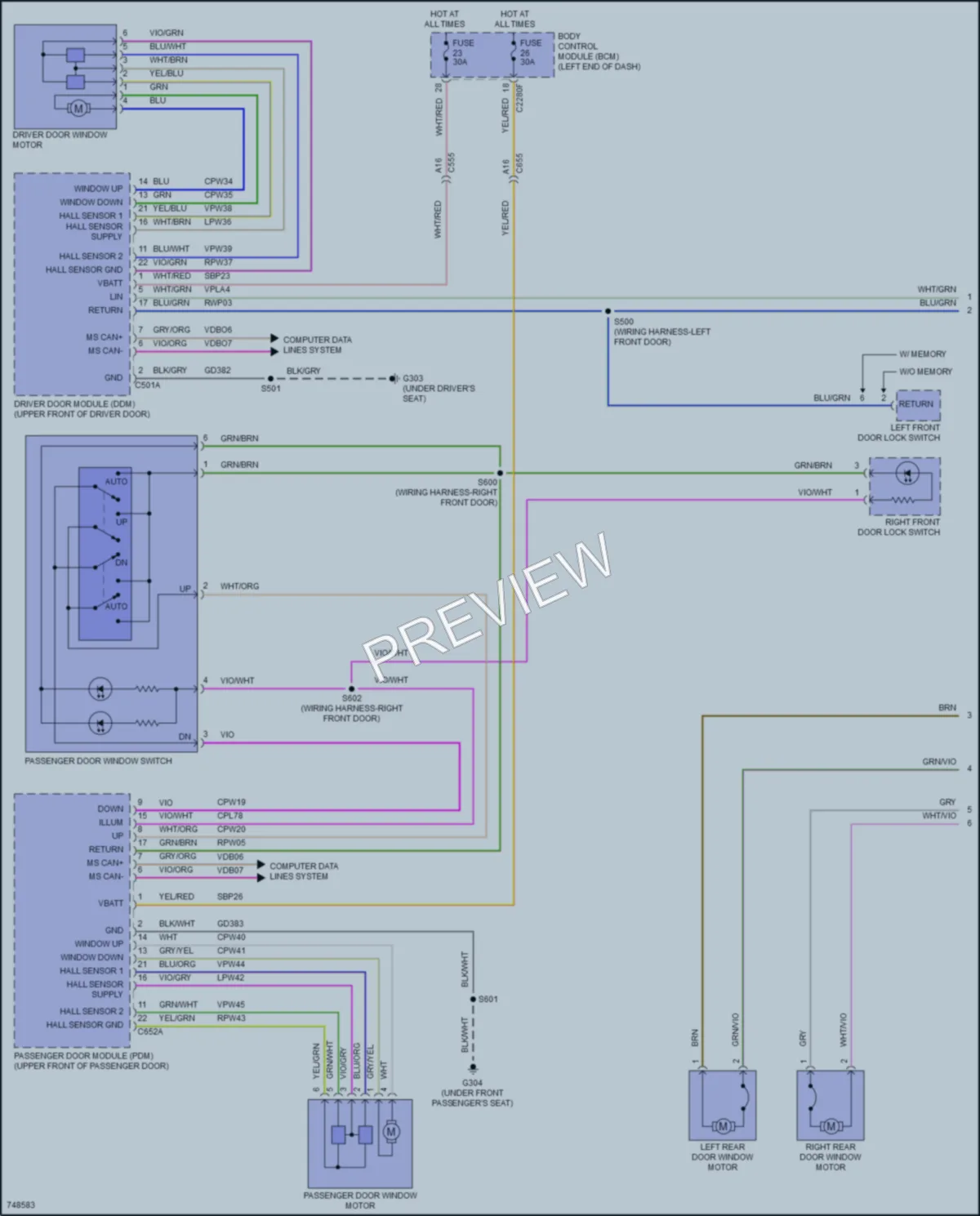 2021 Ford Edge Power Windows wiring diagram preview