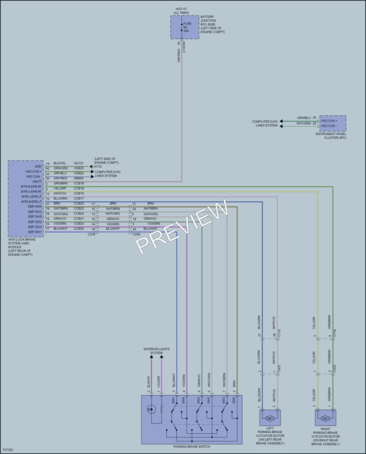 2021 Ford Edge Shift Interlock wiring diagram preview