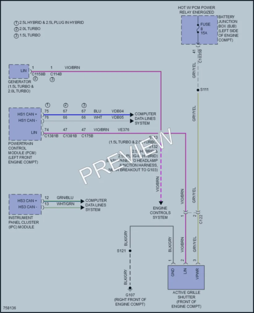 2021 Ford Escape Active Bodyworks wiring diagram preview