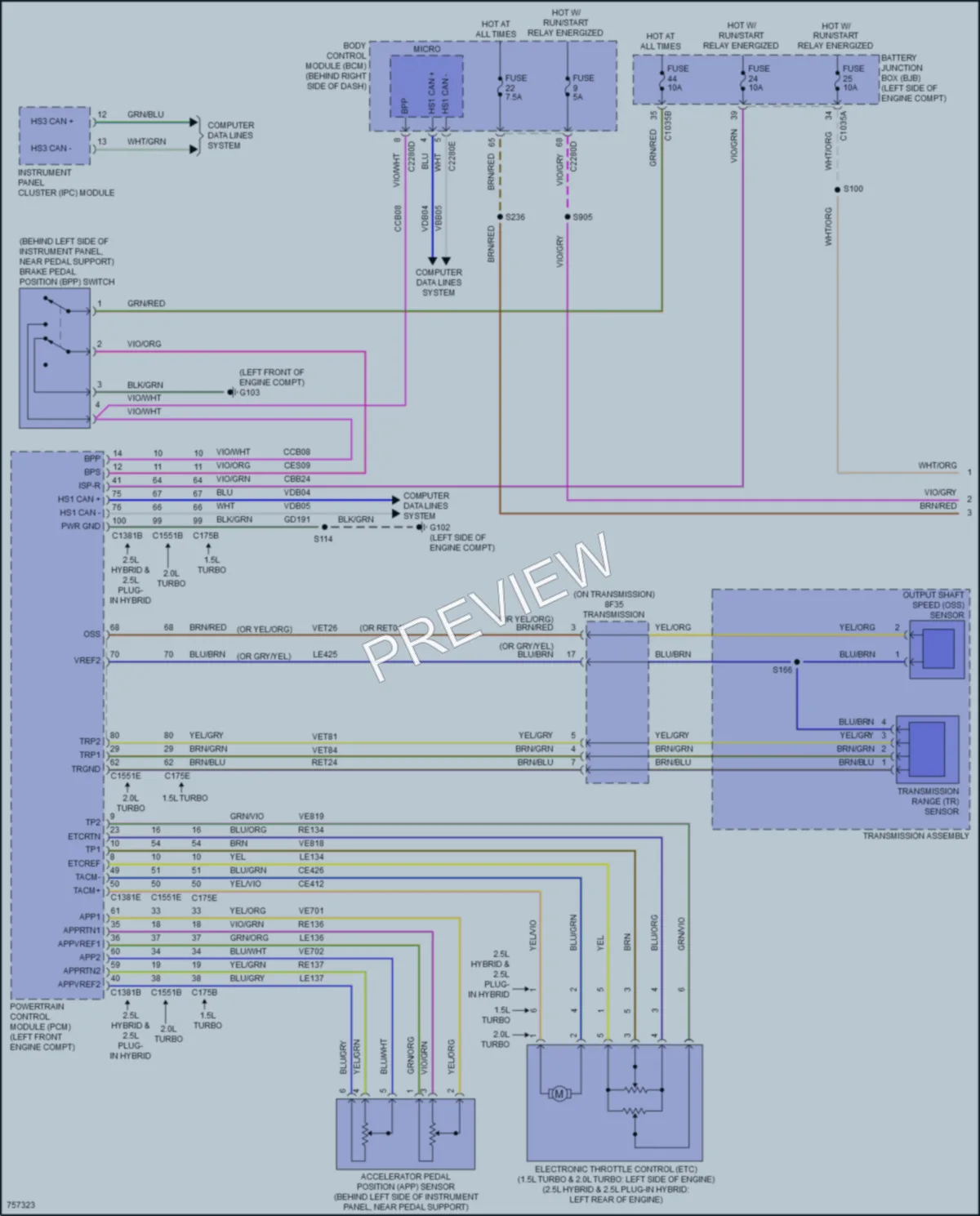 2021 Ford EscapePlugIn Cruise Control wiring diagram preview