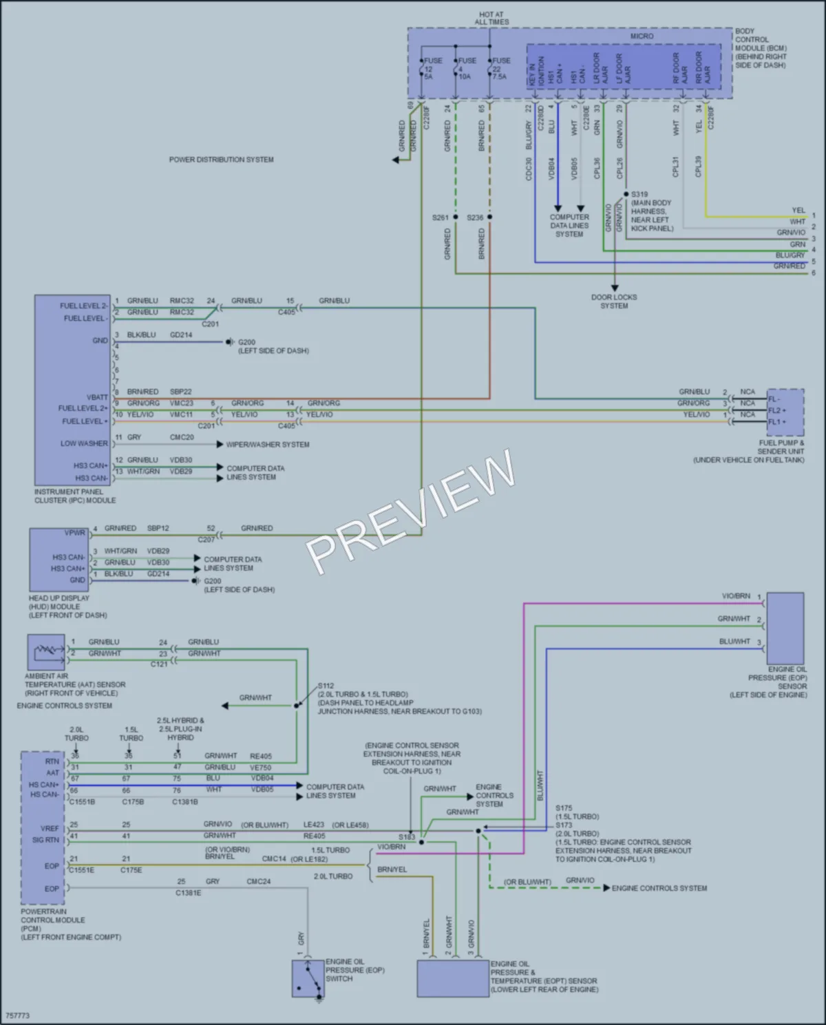 2021 Ford EscapePlugIn Instrument Cluster wiring diagram preview