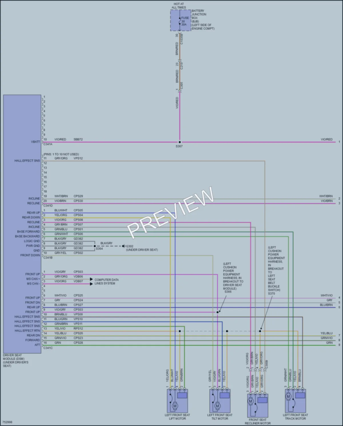 2021 Ford EscapePlugIn Memory Systems wiring diagram preview