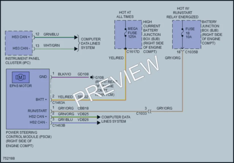 2021 Ford Expedition Electronic Power Steering wiring diagram preview