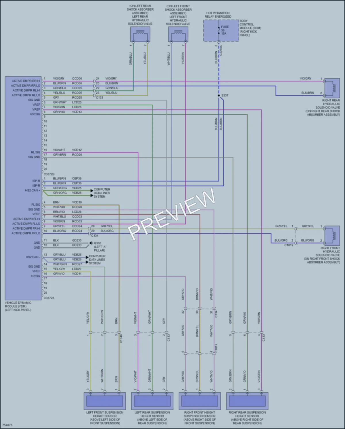2021 Ford Expedition Electronic Suspension wiring diagram preview