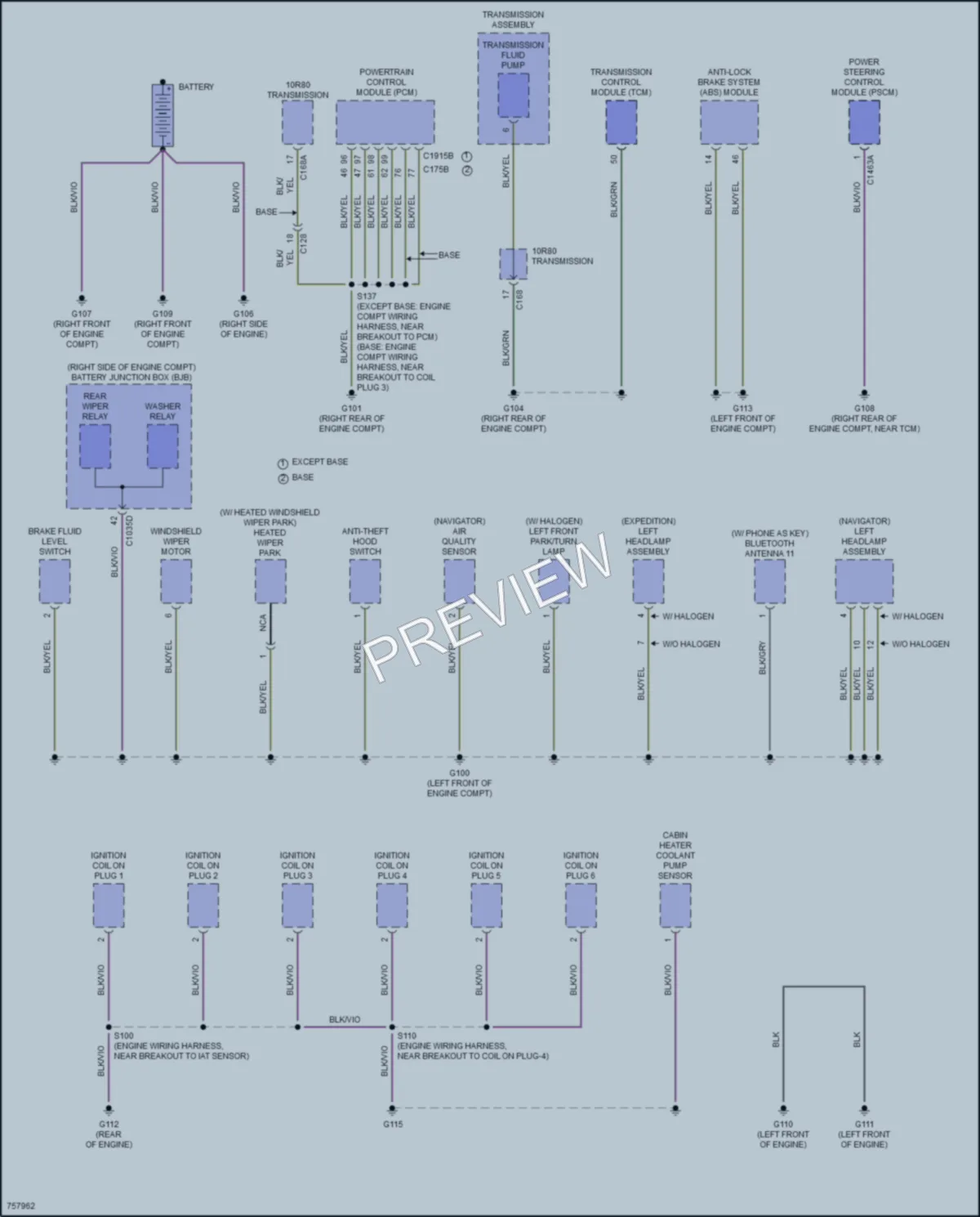 2021 Ford Expedition Ground Distribution wiring diagram preview