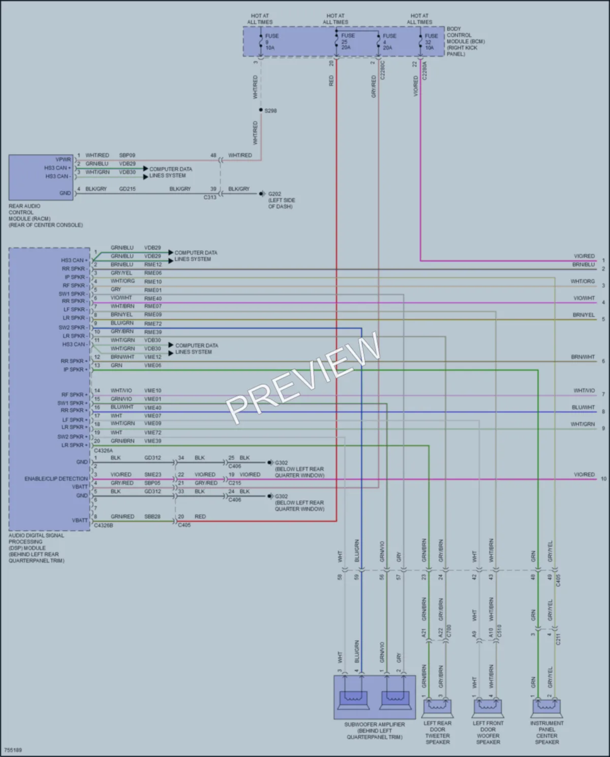 2021 Ford Expedition Radio wiring diagram preview