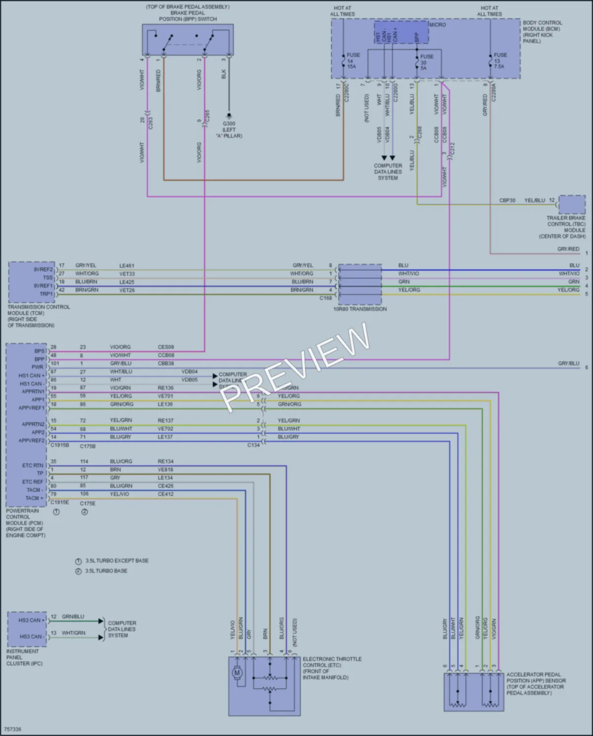 2021 Ford ExpeditionMAX Cruise Control wiring diagram preview