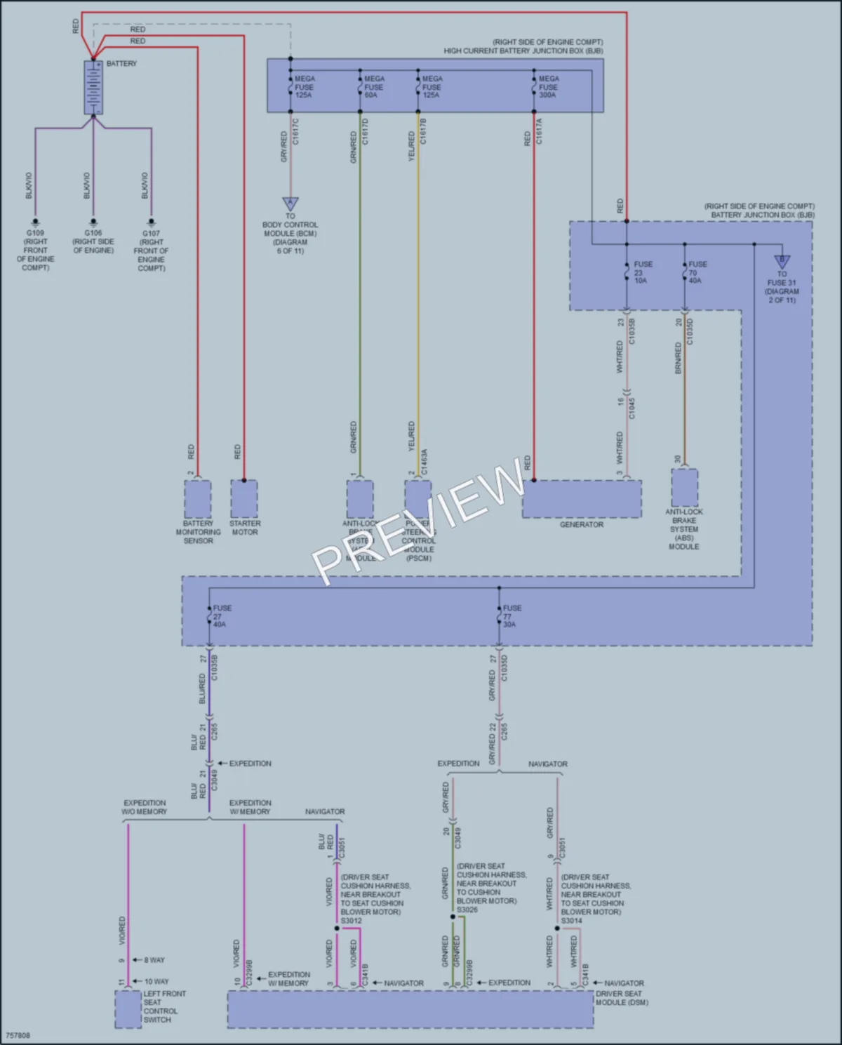 2021 Ford ExpeditionMAX Power Distribution wiring diagram preview