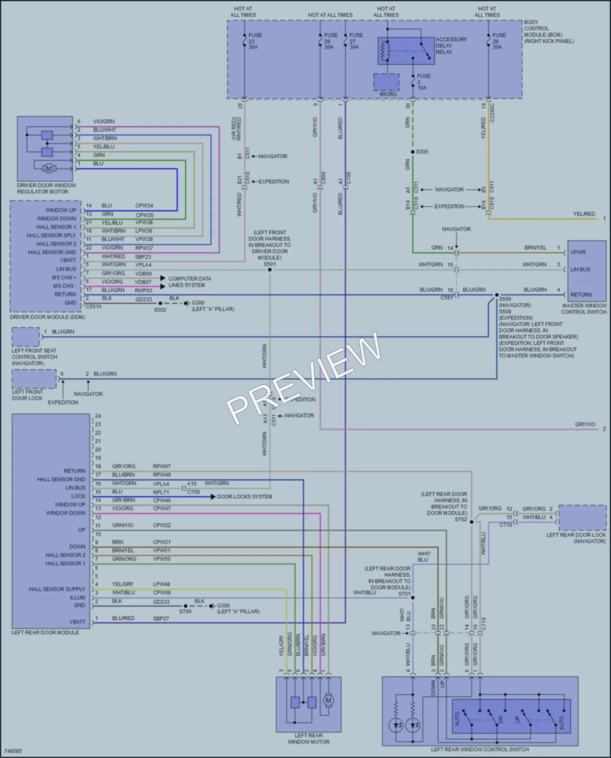 2021 Ford ExpeditionMAX Power Windows wiring diagram preview