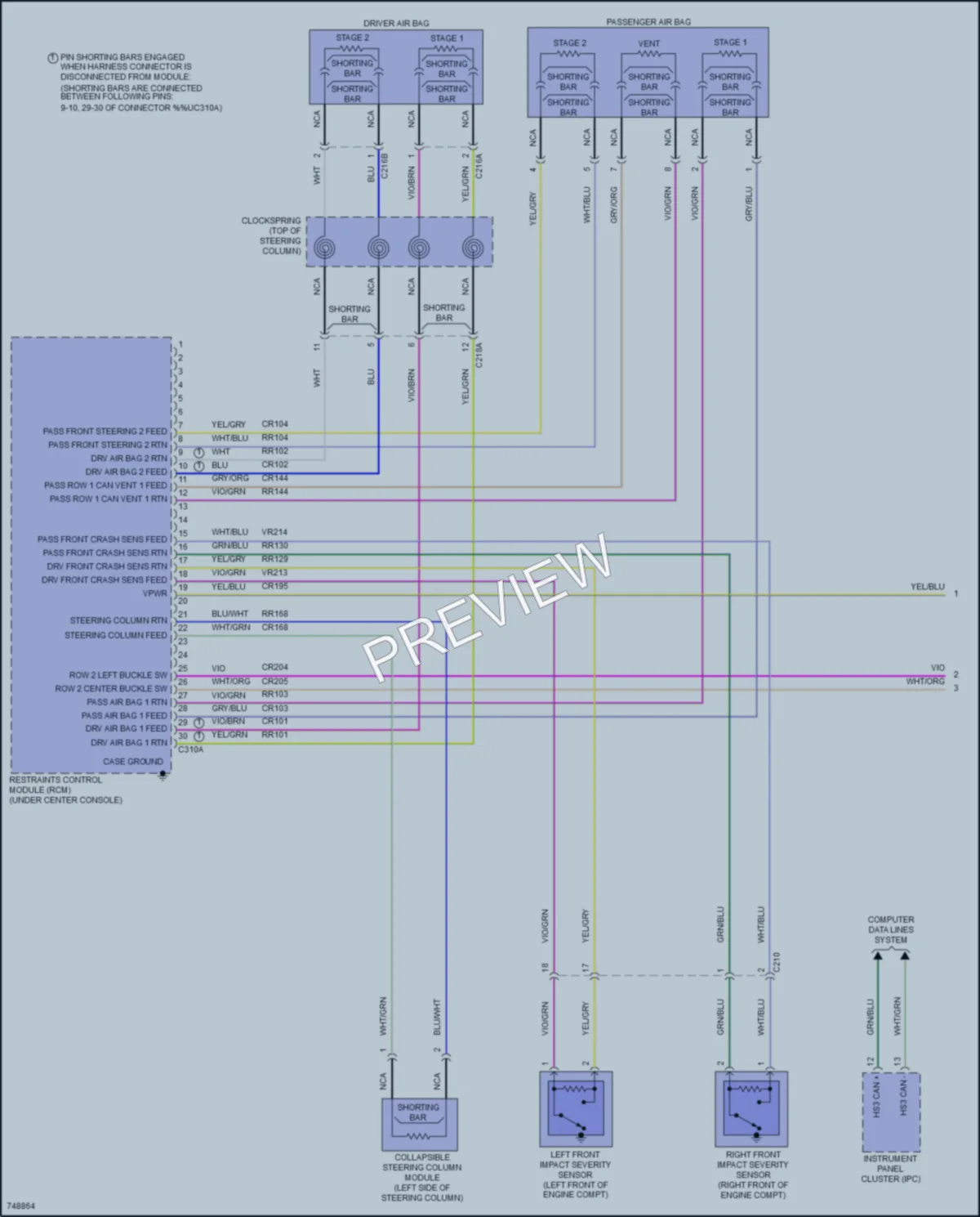 2021 Ford ExpeditionMAX Supplemental Restraints wiring diagram preview