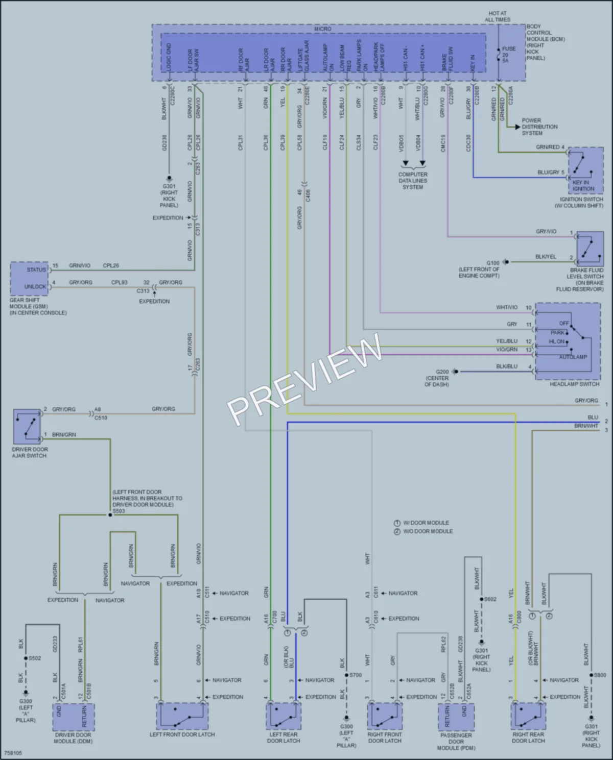 2021 Ford ExpeditionMAX Warning Systems wiring diagram preview