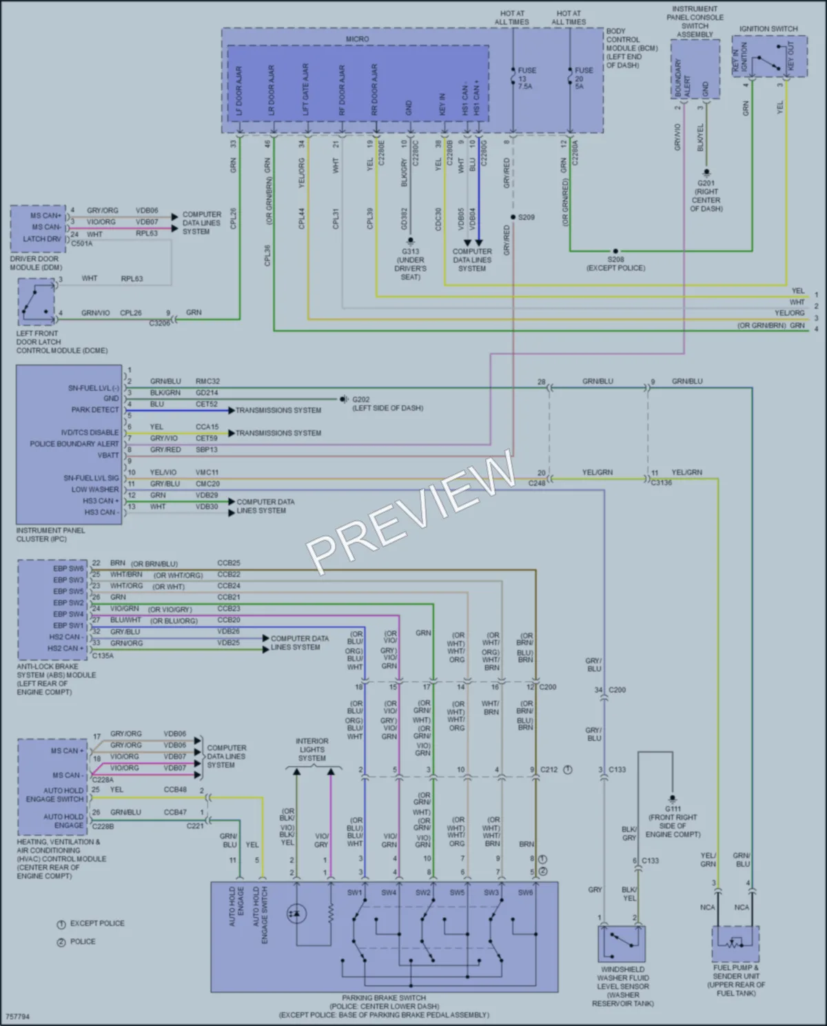 2021 Ford Explorer Instrument Cluster wiring diagram preview