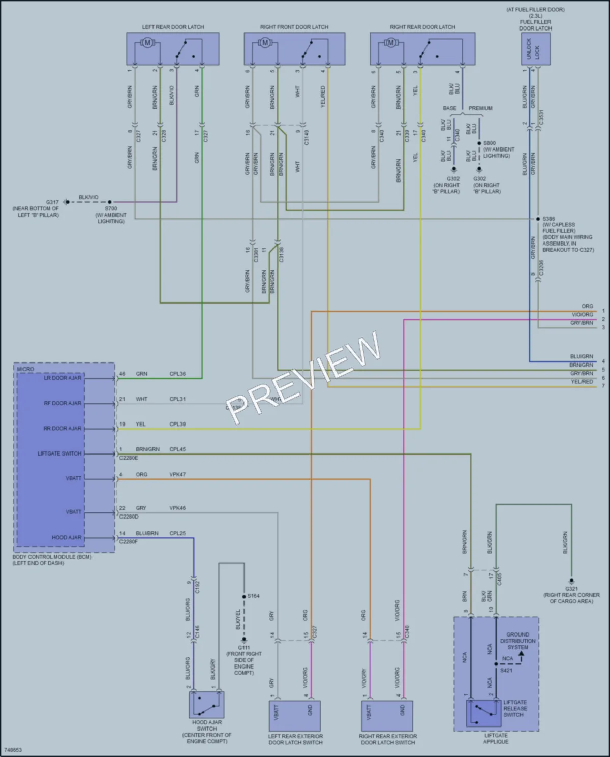 2021 Ford Explorer Power Door Locks wiring diagram preview