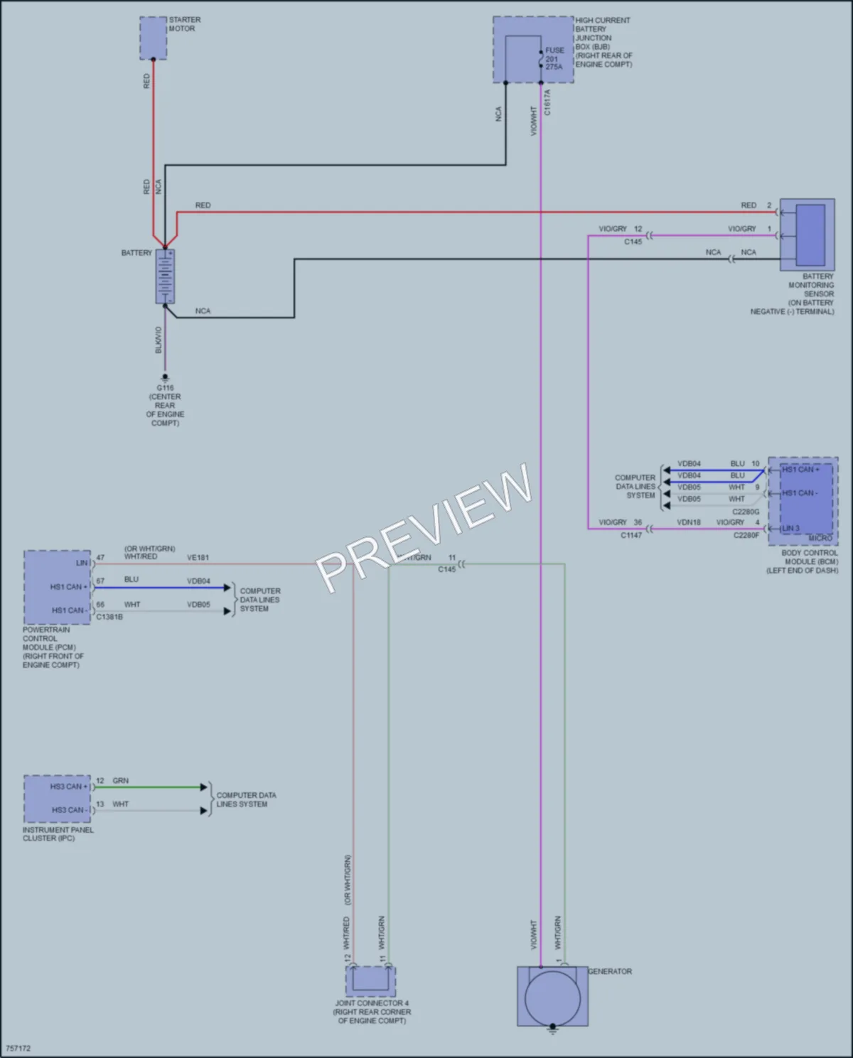 2021 Ford Explorer Starting Charging wiring diagram preview