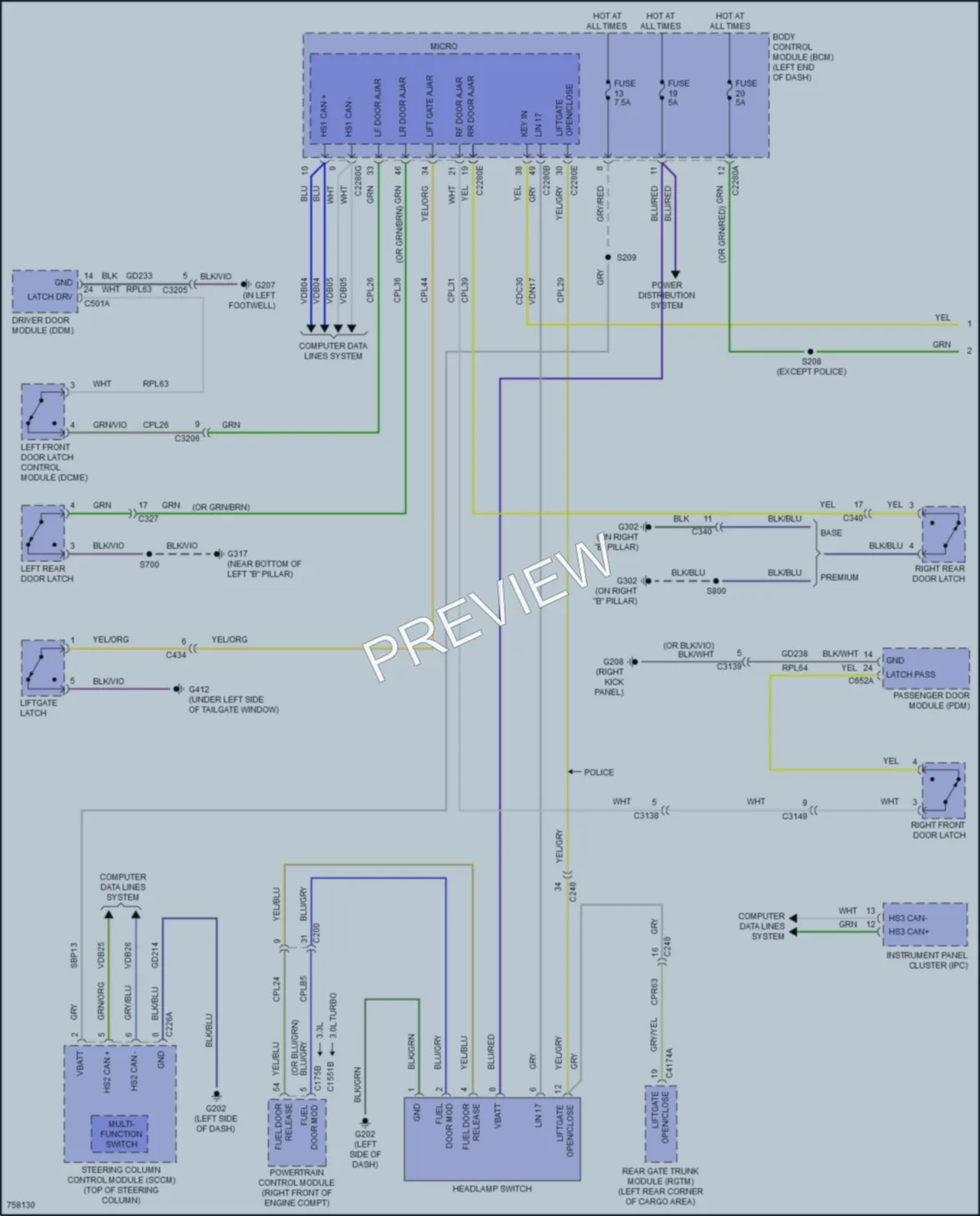 2021 Ford Explorer Warning Systems wiring diagram preview