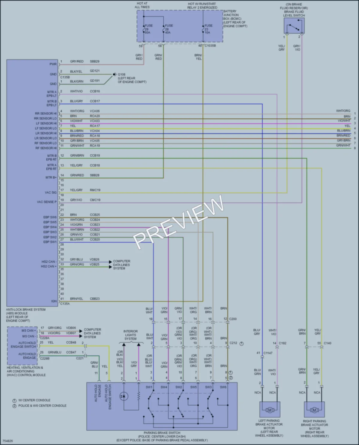 2021 Ford ExplorerHybrid Anti Lock Brakes wiring diagram preview