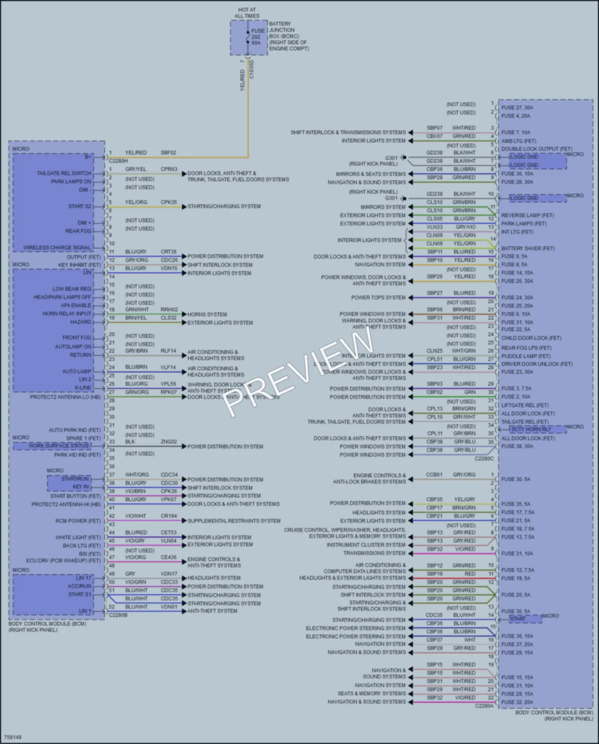2021 Ford F150 Body Control Modules wiring diagram preview