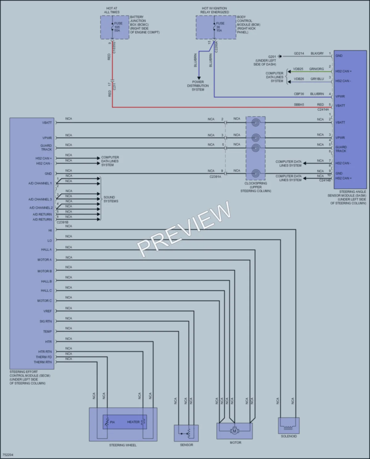 2021 Ford F150 Electronic Power Steering wiring diagram preview