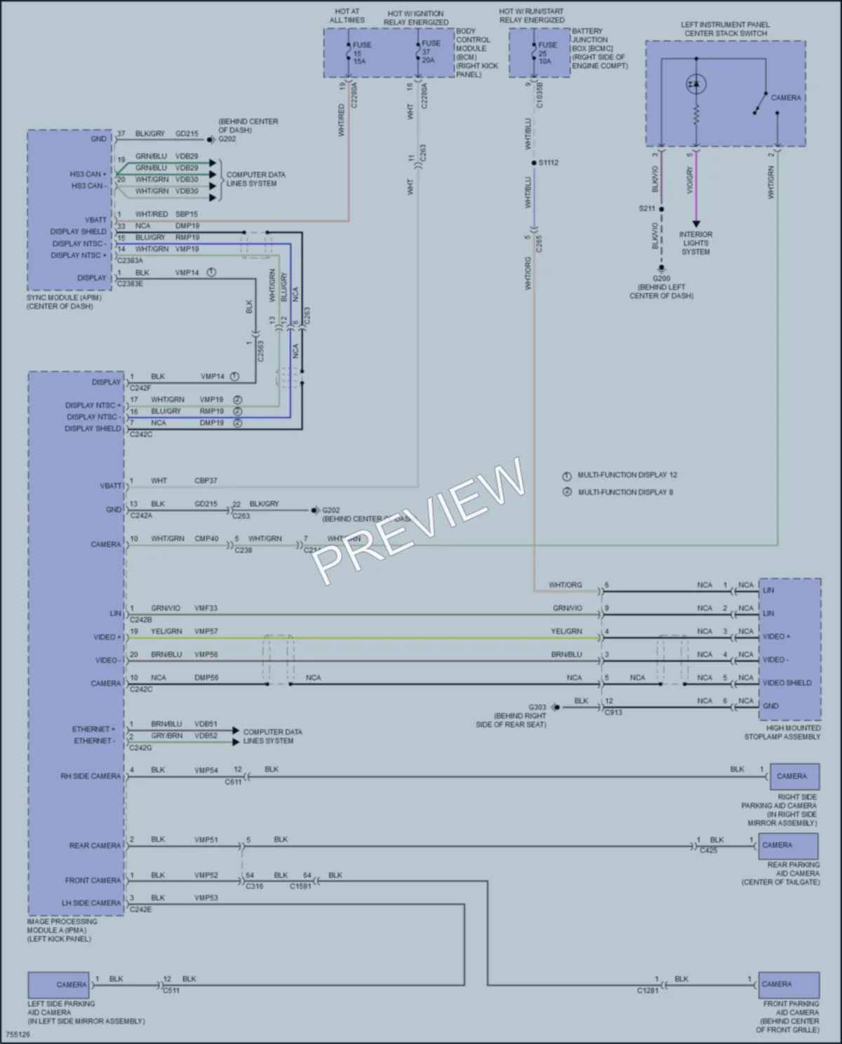 2021 Ford F150 Navigation wiring diagram preview
