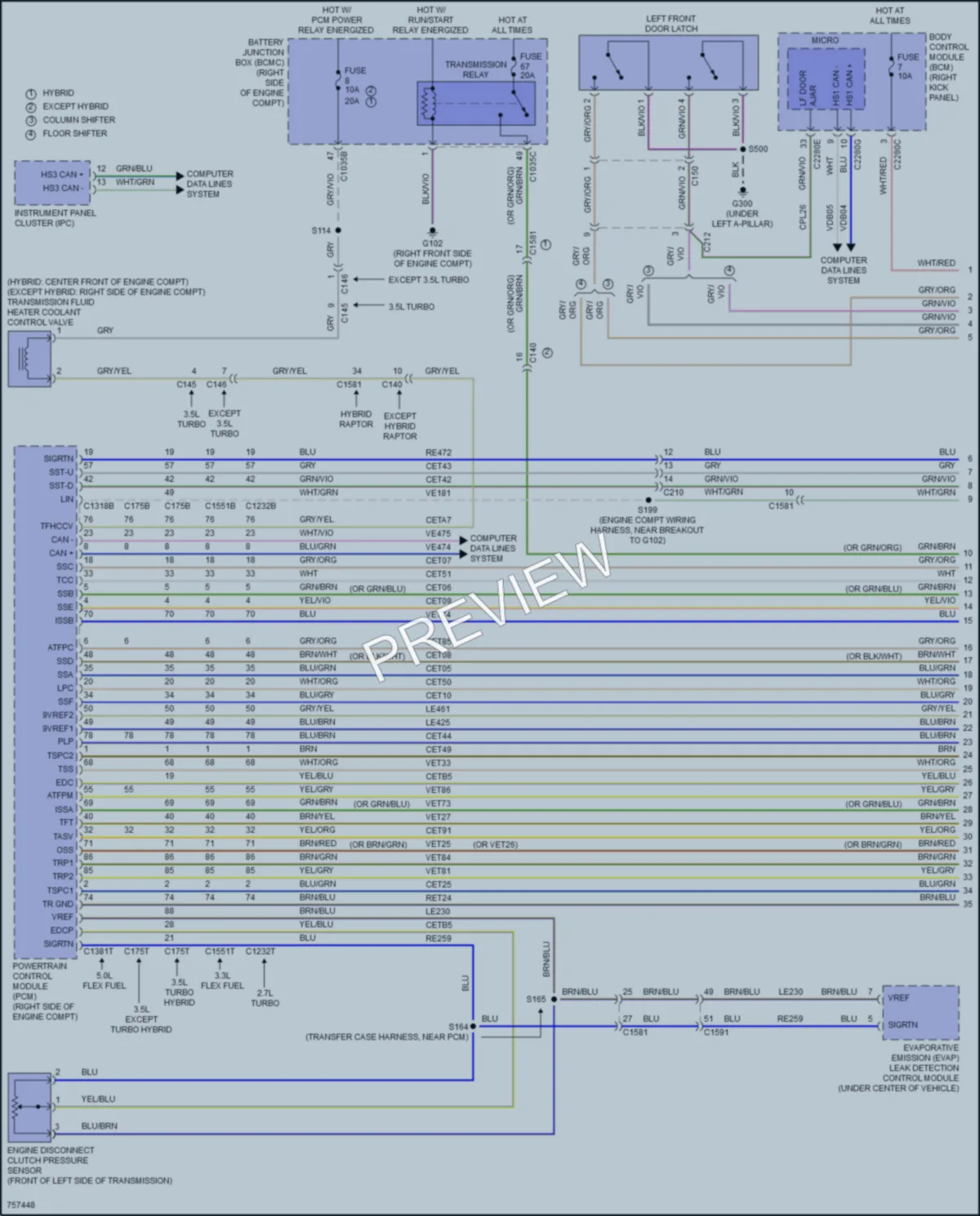 2021 Ford F150 Transmission wiring diagram preview