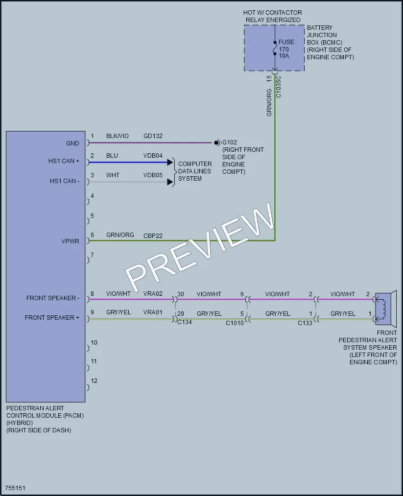 2021 Ford F150Hybrid Active Bodyworks wiring diagram preview