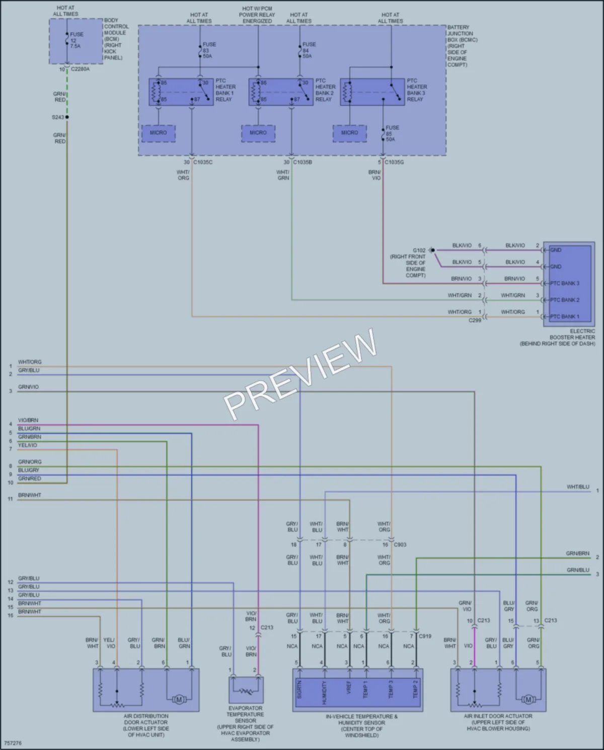 2021 Ford F150Hybrid Air Conditioning wiring diagram preview