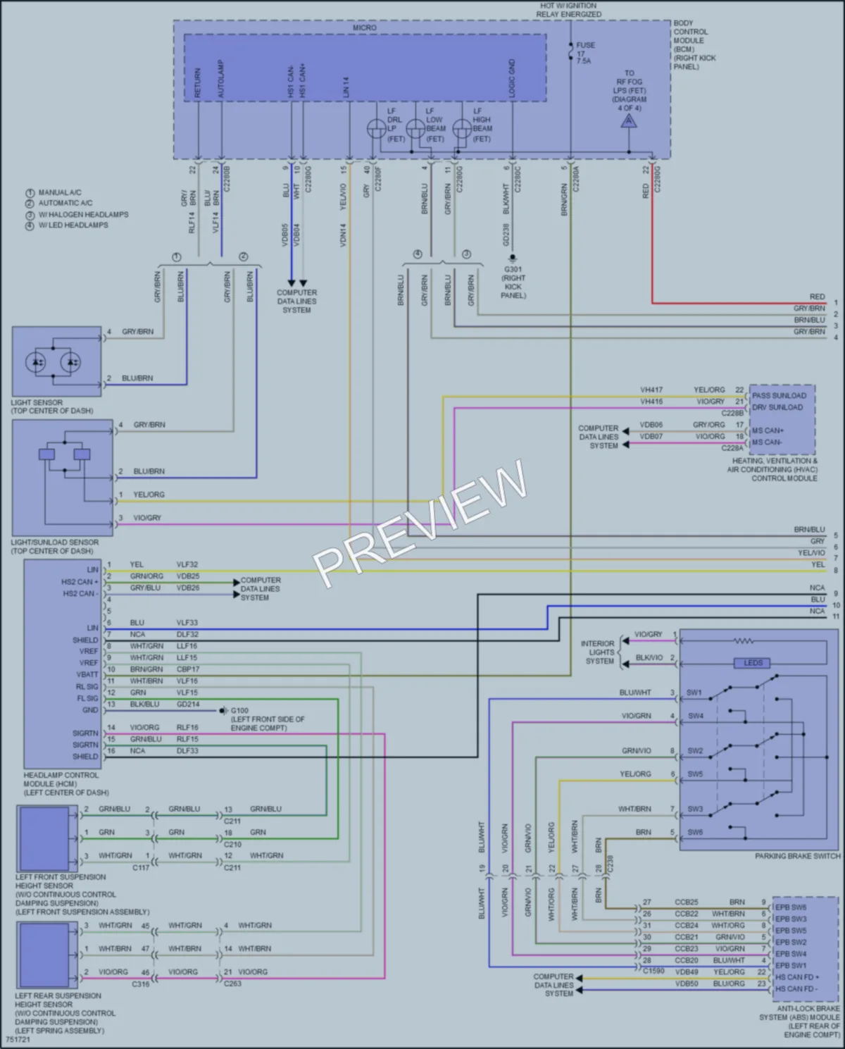 2021 Ford F150Hybrid Headlights wiring diagram preview